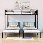(incomplete box 1 of 2 only) Adrea Twin over Twin over Twin Triple Bunk Bed by Isabelle & Max Bed Frame Color: Gray