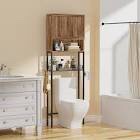 Treylon Solid Wood Freestanding Over-the-Toilet Storage