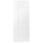 Berkley Flush Interior Door - White Primed Solid Core Door Slab for Sliding Door, Swing Door, Barn Door, Bifold Door or Pocket Door Applications (Non Predrilled) (size 80” x 24”)