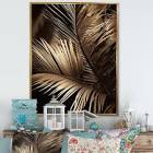 Sepia Serenity Palm Leaves I - Palms & Palm Trees Wall Art Living Room (size 34” x 44”) 