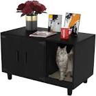 Hidden Cat Litter Box Enclosure With Scratching Mat