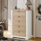 Jekayla 5-Drawer Dresser with Interlock Drawer Safety Feature, Pre-assembled Metal Roller Slide