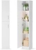 74" Tall Storage Cabinet Bathroom Cabinet with 4 Adjustable Shelves Freestanding Narrow Slim Cabinet