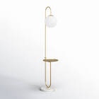 Premont 61.25” Brass Tray Table Floor Lamp