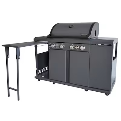 BMRUS2-4B Rustler2 Four (4) Burner Propane Gas Grill Center & Kitchen Island by