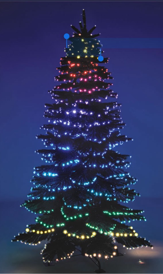The Cascading Color Light Show Tree