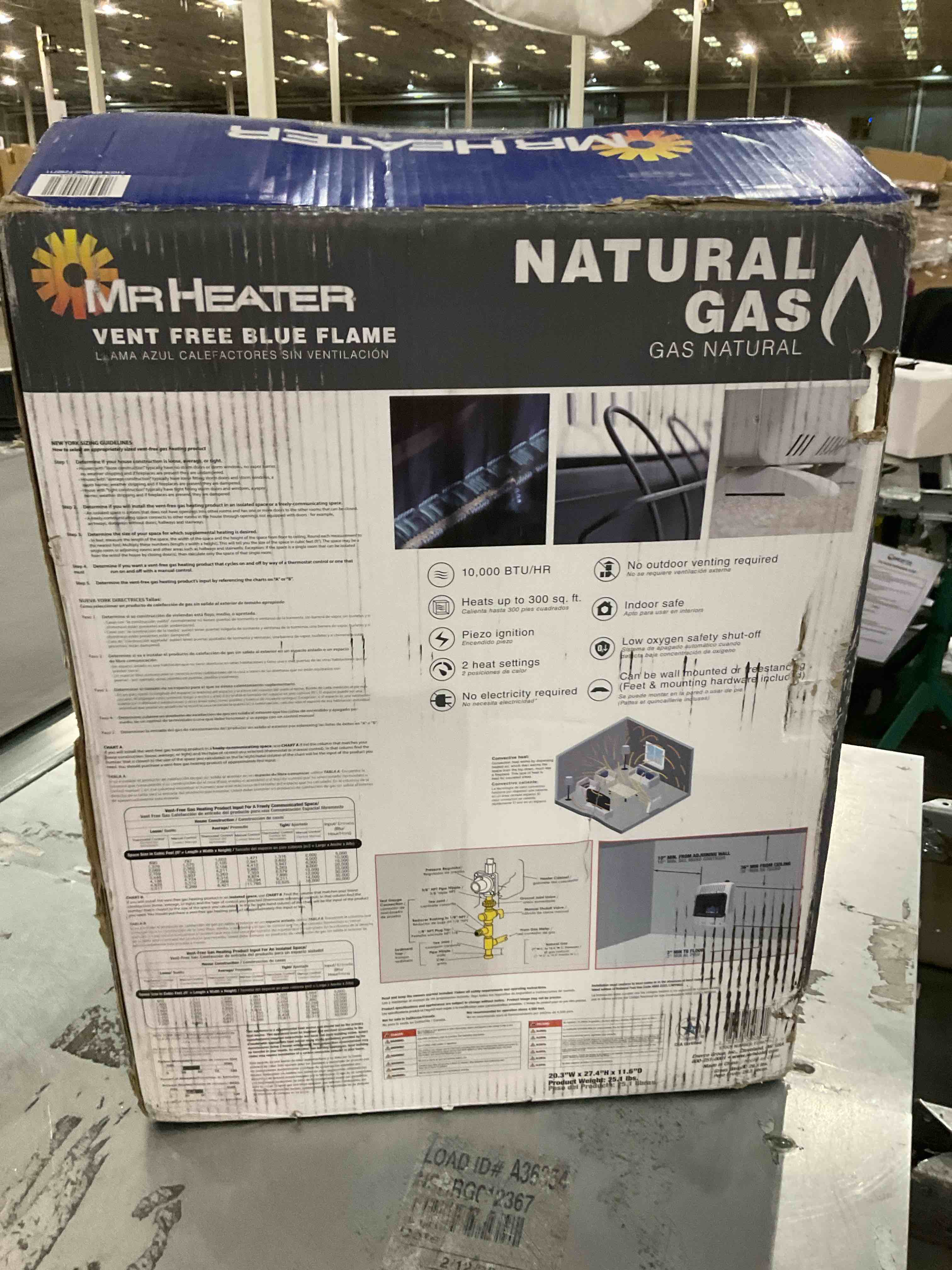 Mr. Heater F299711 Corporation Vent-Free 10,000 BTU Blue Flame Natural Gas Heater, Multi