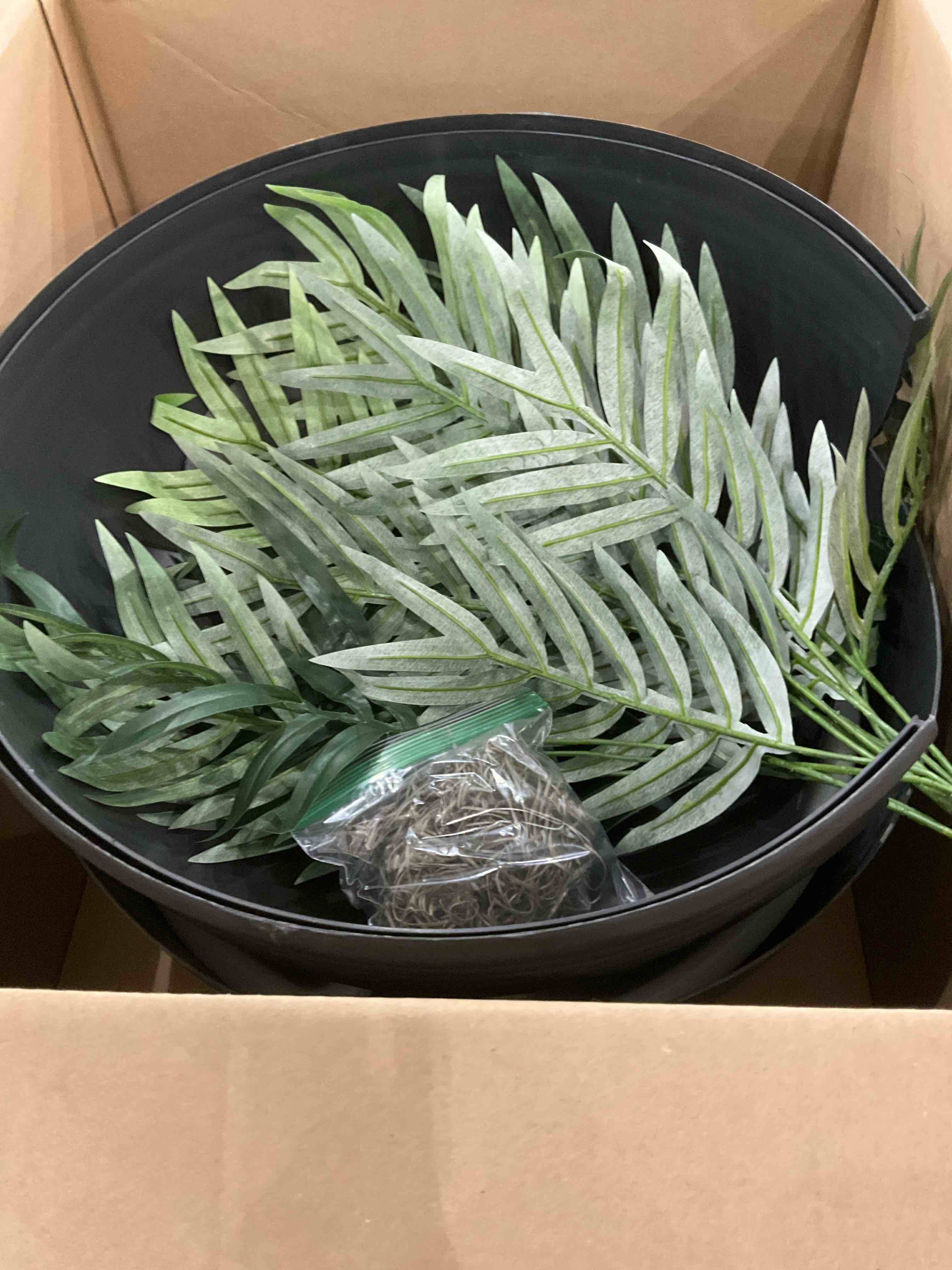 Good Pet Stuff, Original Hidden Litter Box & Reusable Liner Essentials Kit, Round Enclosed Cat Planter Litter Box with Artificial Plants, Vented Carbon Odor Filter System, Easy to Clean, Black Suede Black Suede Original Essentials Kit