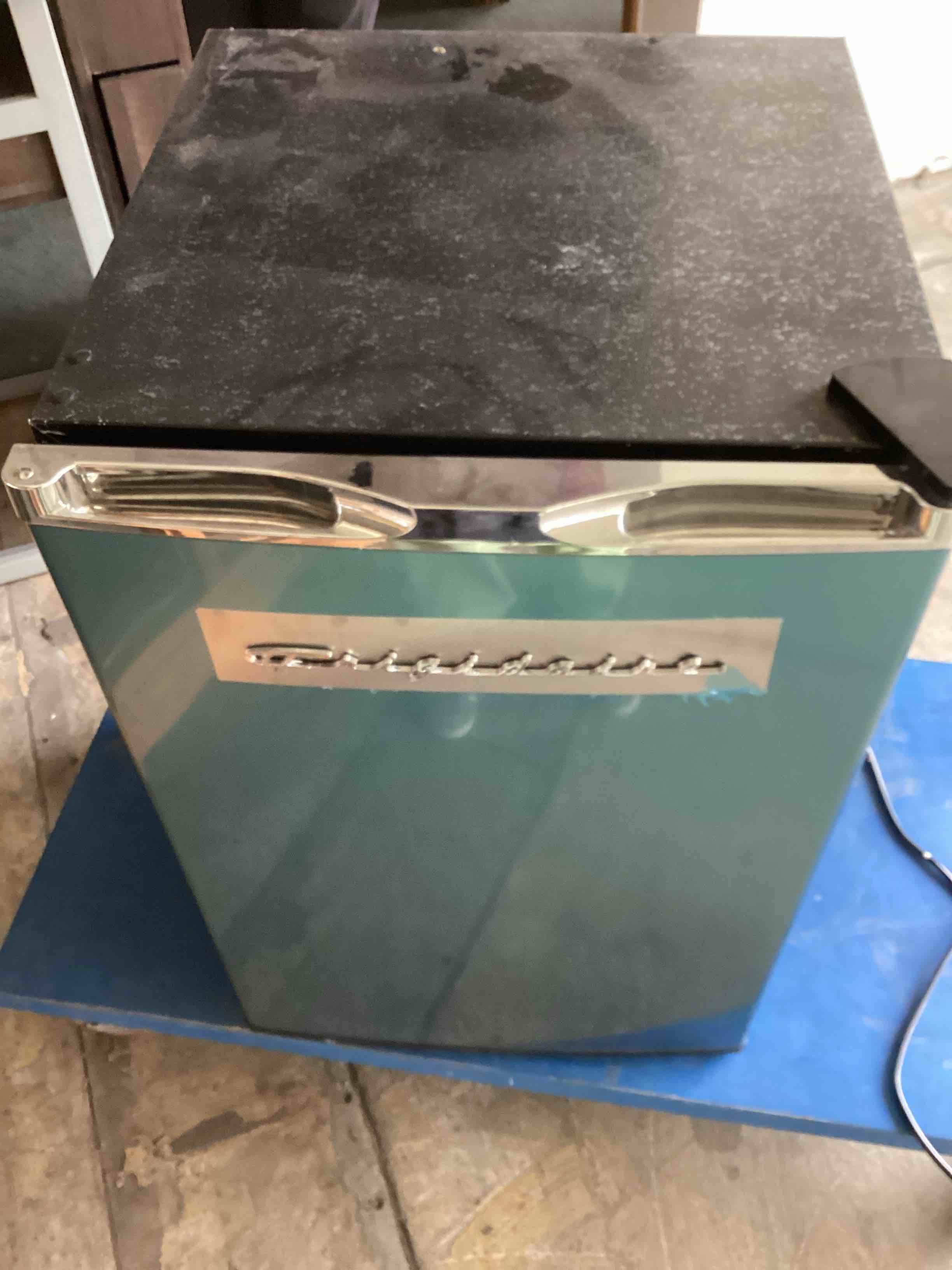 Condition photo showing As Is for Frigidaire EFRF314-AMZ Upright Freezer 3 cu ft Stainless Platinum Design Series