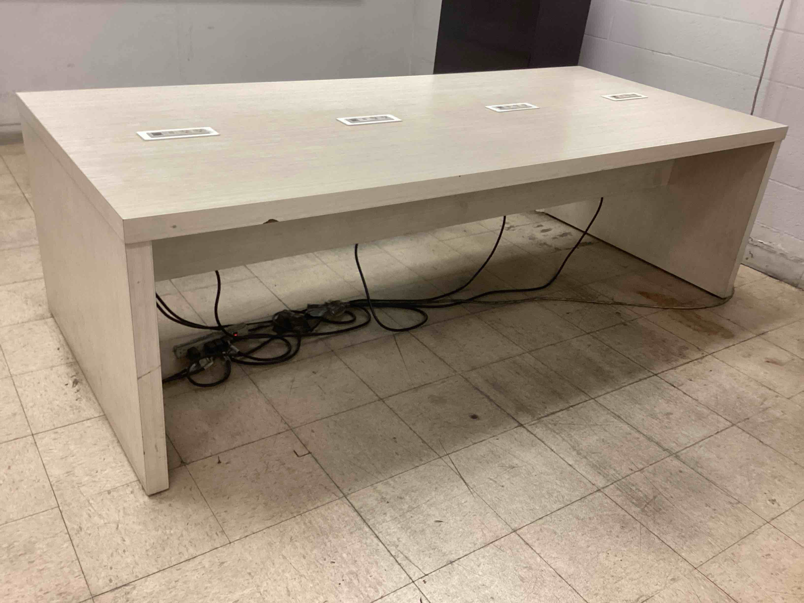 8’ conference table with outlets