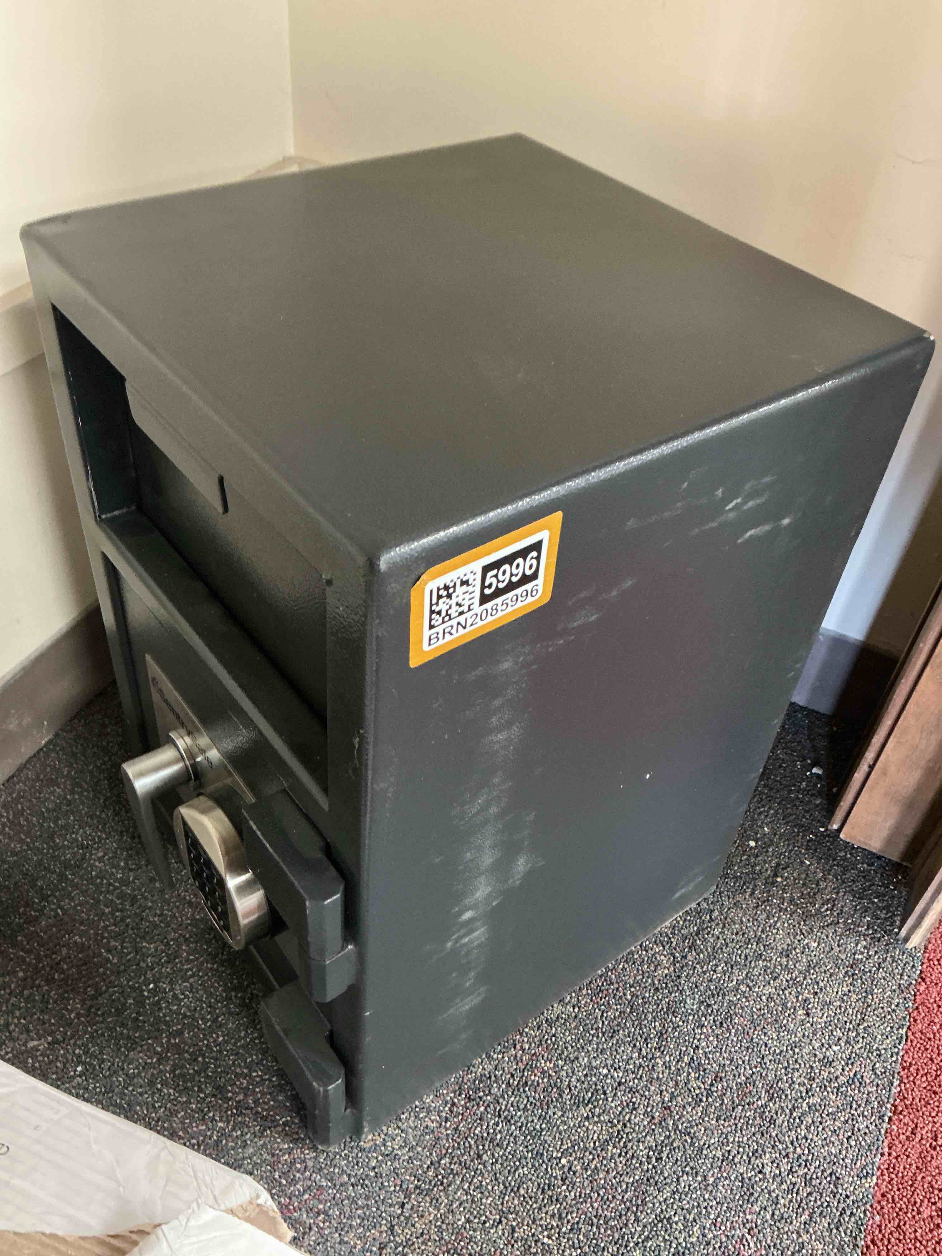 Condition photo showing As Is for Sentry Safe Depository Safe In Box Dh-074e Digital Lock With Bolt Down Kit
