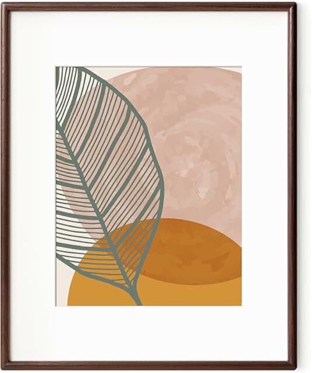 Homeforia 16x20 Black Wood Frame, High End Oak 16x20 Picture Frames with Mat 11x14 Photo, 16 x 20 Wo