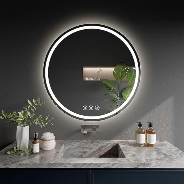 Amyla Oval Backlit LED Bathroom Vanity Mirror AntiFog Dimmable Wall Mirror