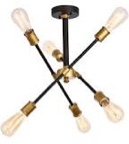 Coblitz 6 - Light Sputnik Sphere Chandelier Finish: Black/Gold