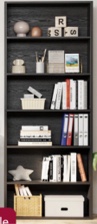 70.8" H x 23.8" W Standard Bookcase 6 Tiers Tall with Storage for Living Room, Home Office