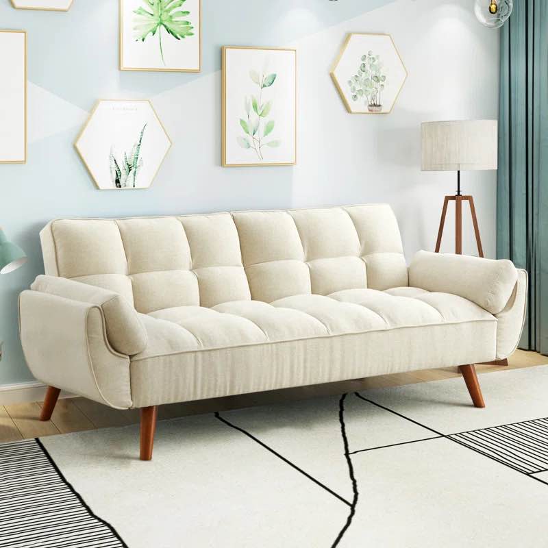 Kamaren Full 75.39" Futons Upholstered Convertible Sofa (incomplete 1 box only)