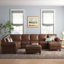 Lark Manor™ Latarra 144" Wide Genuine Leather Left Hand Facing .. White (color may vary ours is white)(incomplete 4 boxes only consisting of corner chair, armless loveseat, armless chair, and left arm facing loveseat)