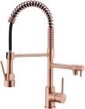 Copper Kitchen Faucet, Kitchen Sink Faucet with Pull Down Spray, Solid Brass Kitchen Faucet Gold rose and Black Gold and Black Classic