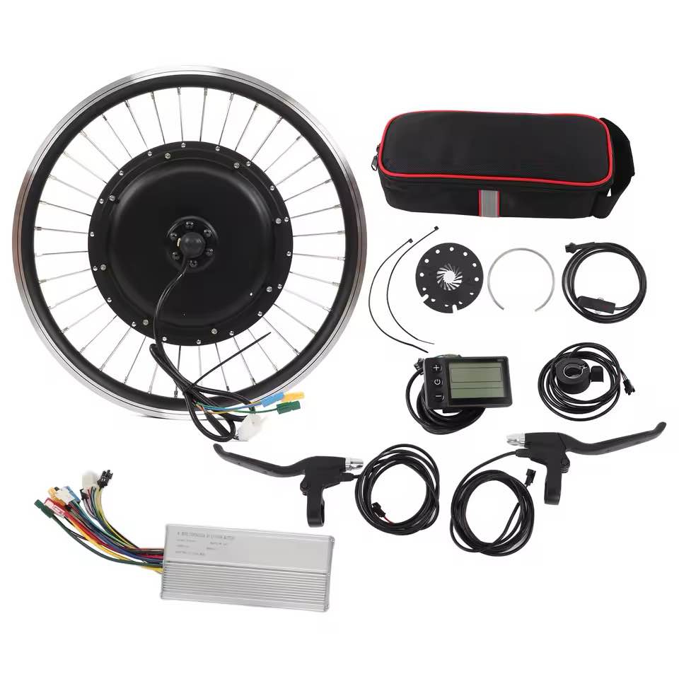 20 Inch 48V 1500W Electric Bike Front Drive Motor Wheel Kit with 35A Controller LCS866 Meter Shifter Assist Senso