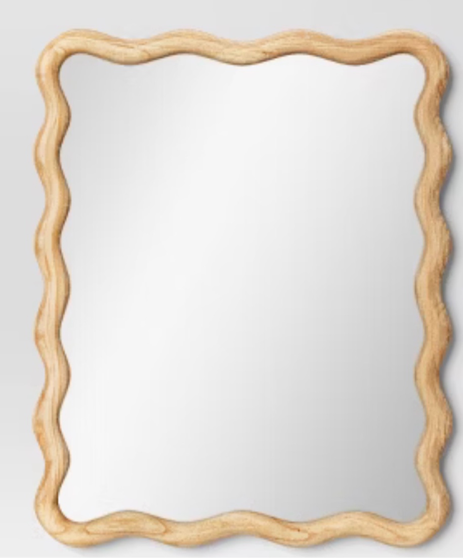 Scalloped Wall Mirror Natural