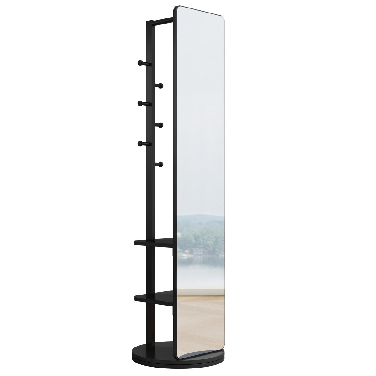 (similar incomplete))Clothes Rack With Full-length Mirror