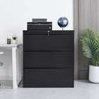 Koamalu 3-Drawer Vertical Filing Cabinet black 
