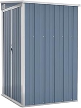 (incomplete Box A) vidaXL Storage Shed, Wall-Mounted Garden Shed with Lockable Double Doors, Outdoor Storage Shed for Backyard Patio Lawn, Gray Galvanized Steel