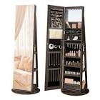 21.5'' Wide Freestanding Jewelry Armoire with Mirror,LED