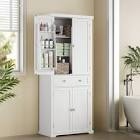 Neviyah 71.7'' Kitchen Pantry?with 6 door shelves and Adjustable Shelves