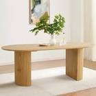Dwen 79" Modern Large Roman Pillar Oval Dining Table (incomplete only table top)
