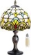 MIAOKE Tiffany Table Lamp Stained Glass Crystal Bead Style Table Light, Handmade Desk Bedside Table Night Lamp, Antique Art Craft Gifts Lover Kid Living Room Bedroom Study Bookcase Desk Ligh