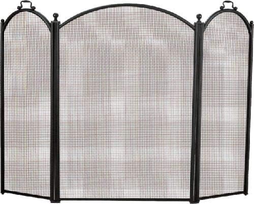 Shop Chimney Black 3 Fold Arched Screen - 34 x 52 inch