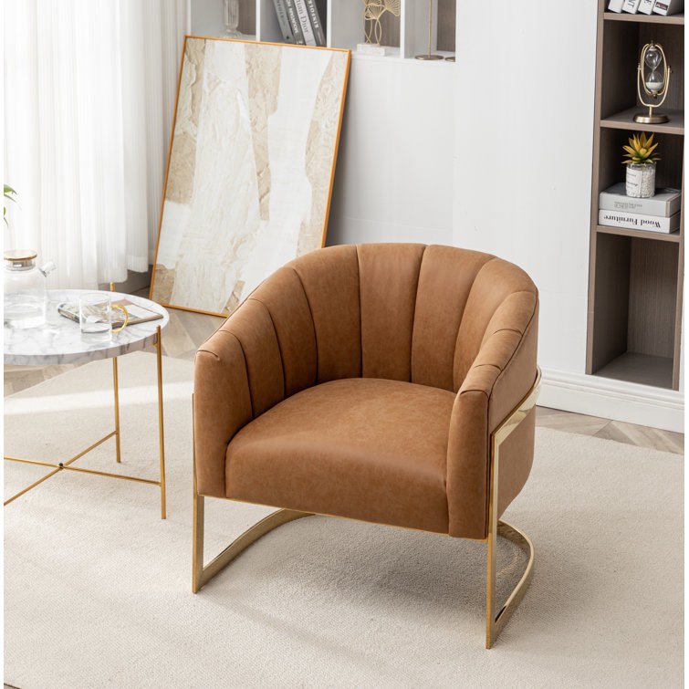 Tellico Upholstered Barrel Chair brown