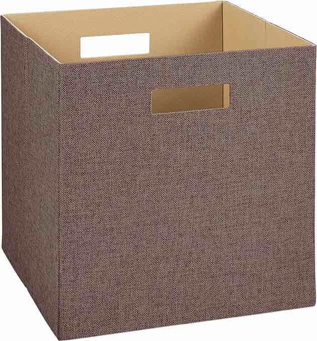 ClosetMaid 7115 Decorative Fabric Storage Bin, Brown 13” 
