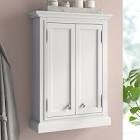 Anjila 24" W x 33" H x 8" D Solid Wood Wall Mounted Bathroom Cabinet White
