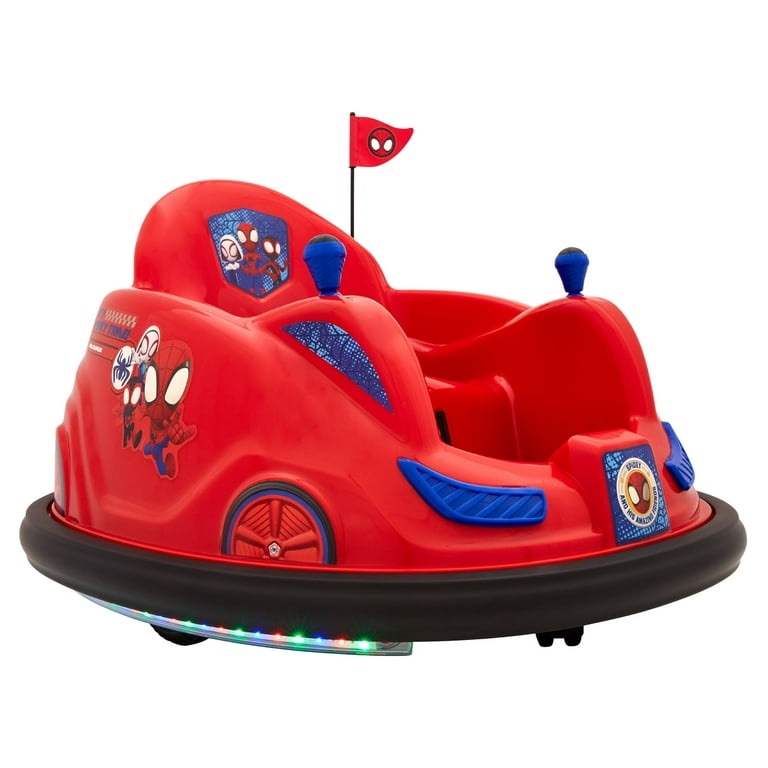 Spidey & His Amazing Friends by Flybar, 6V Bumper Car Ride on, for Kids 1.5- 4 Years, 1 count