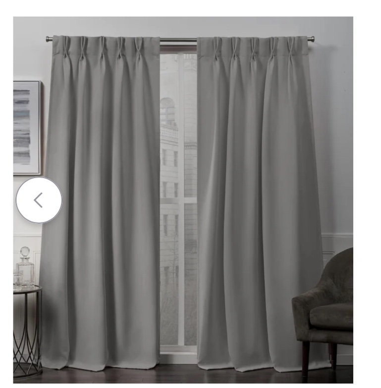 Sateen Room Darkening Curtain Pair (Set of 2)