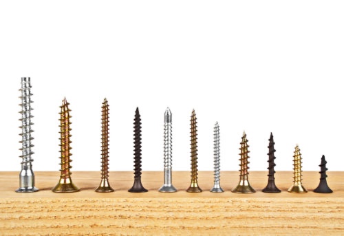 Variety of screws, different sizes