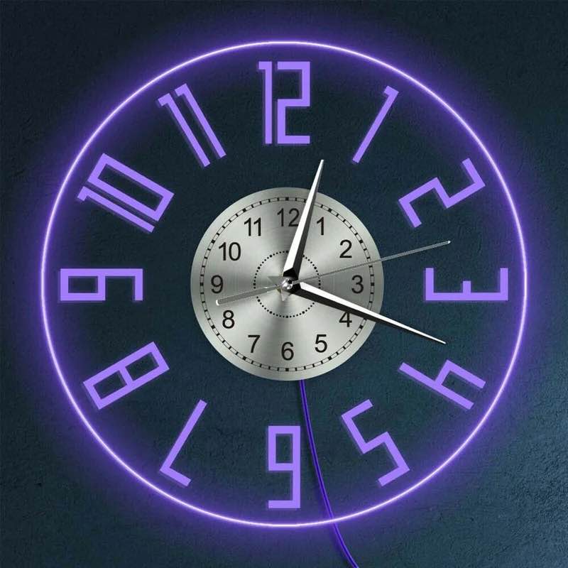 Louisa-Mai 12" Wall Clock Digital Number LED