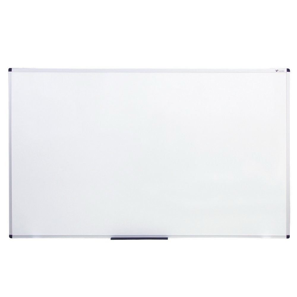 VIZ-PRO Dry Erase Board, Melamine, Silver Aluminium Frame in a large variety of sizes