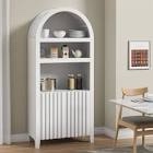 70.9" H Arched Display Cabinet white 