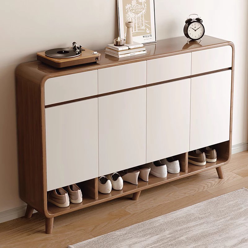 48 Pair Solid Wood Shoe Storage Cabinet (incomplete) 