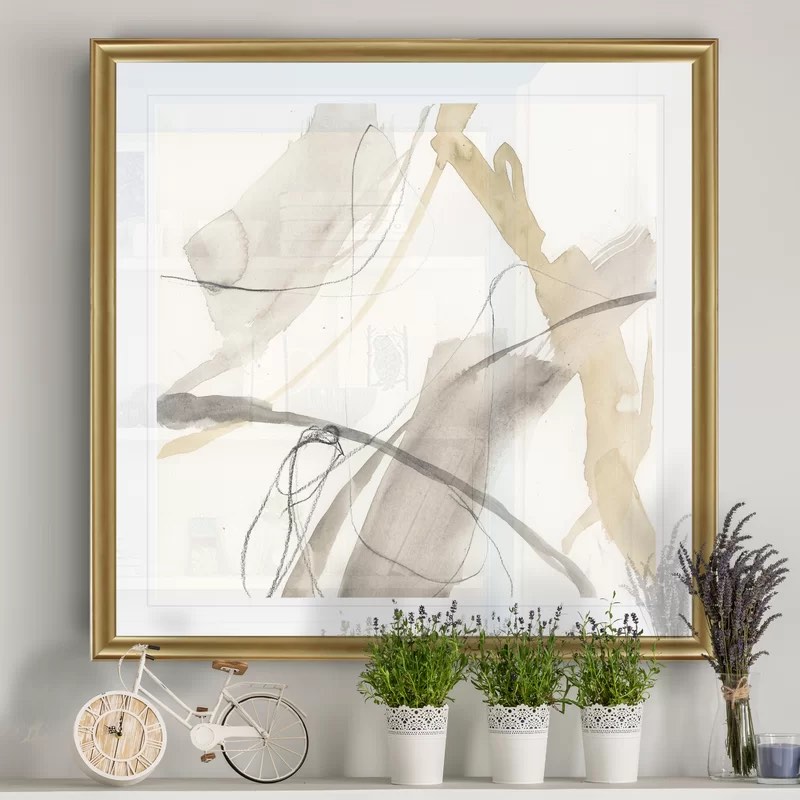 'Neutral Momentum II' - Painting Print on Canvas 34x 34