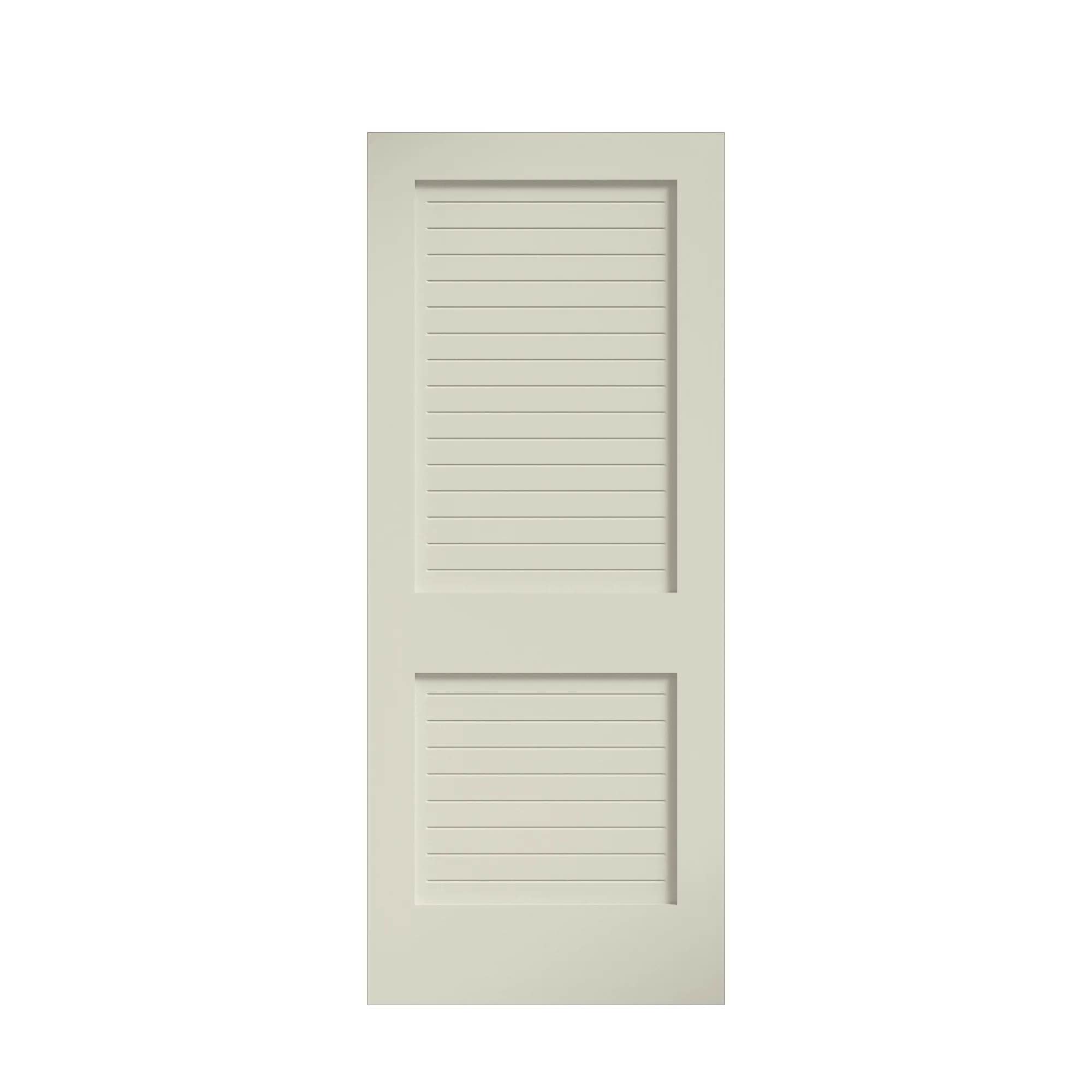 80-in 2-Panel Louvered Wood Primed Shaker Slab Door ( incomplete only 1 panel )  80" x 30"