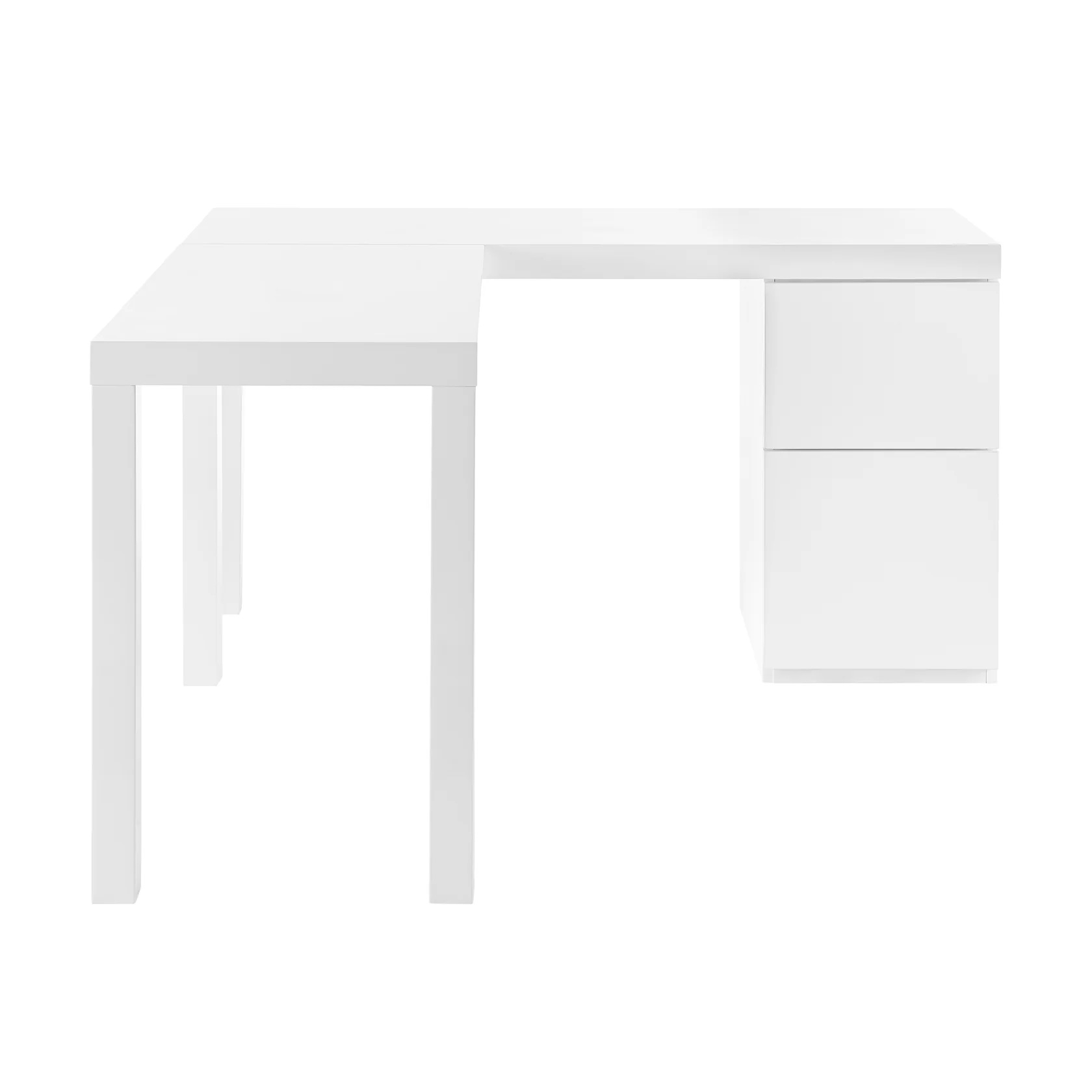 Steve Tresero L-Desk Drawers And Legs In High Gloss White