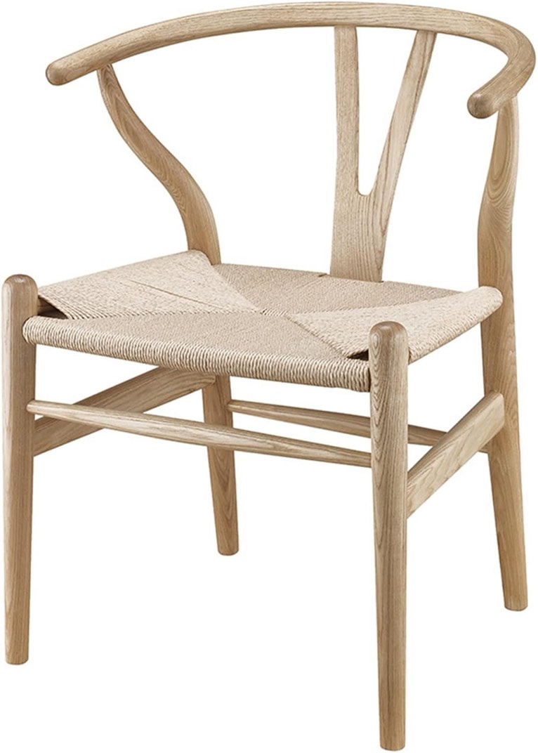 ZYPUDKYJ r Wooden Wishbone r r Solid OAK Wood Dining Room Furniture Luxury Armr Classic Design, White