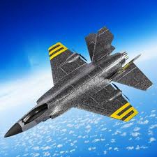 Foam glider RC Plane Airplane 2CH with night lights easy to control Grey Hugo fixed wing rc plane