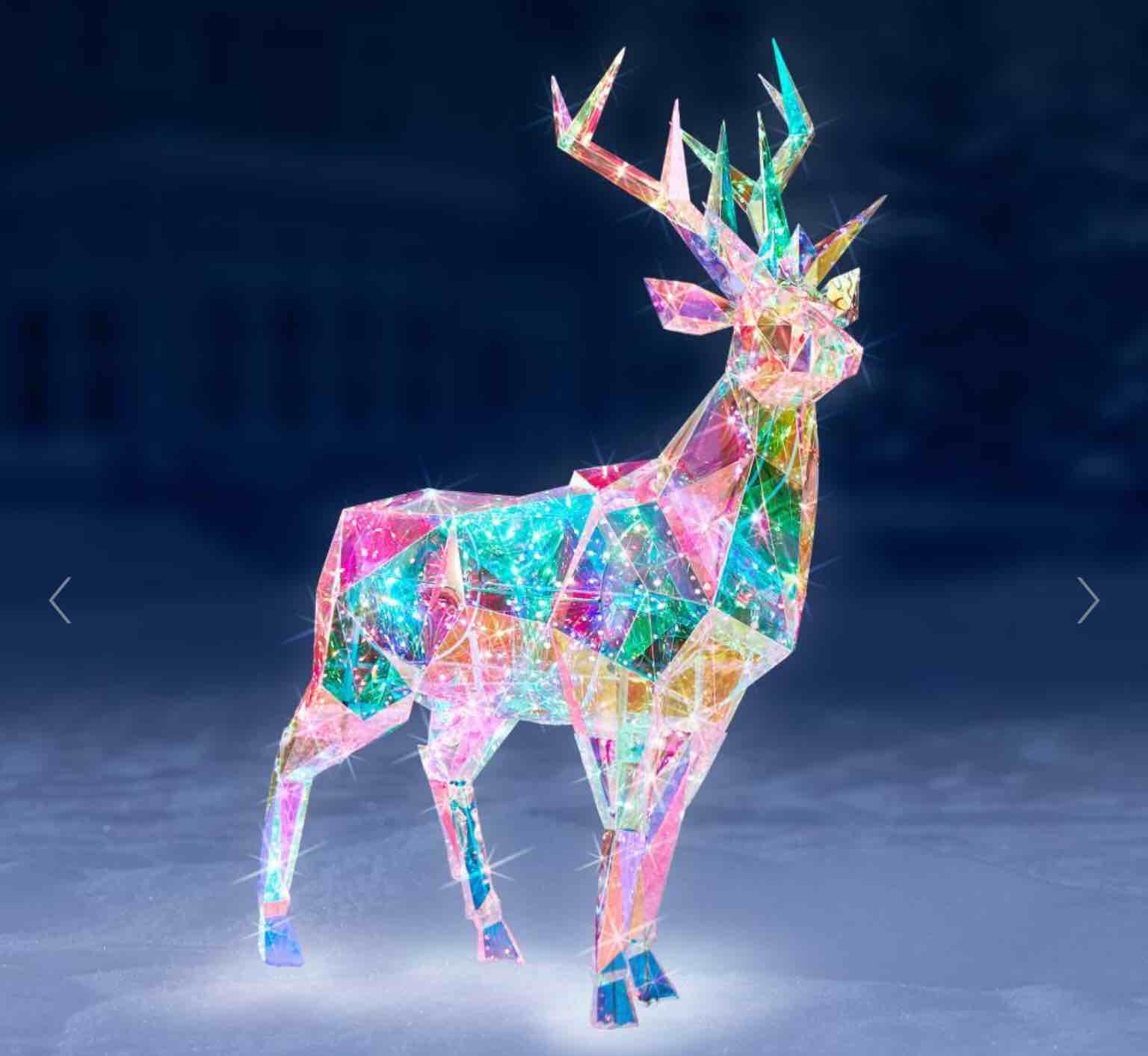 the 5' prismatic iridescent christmas stag