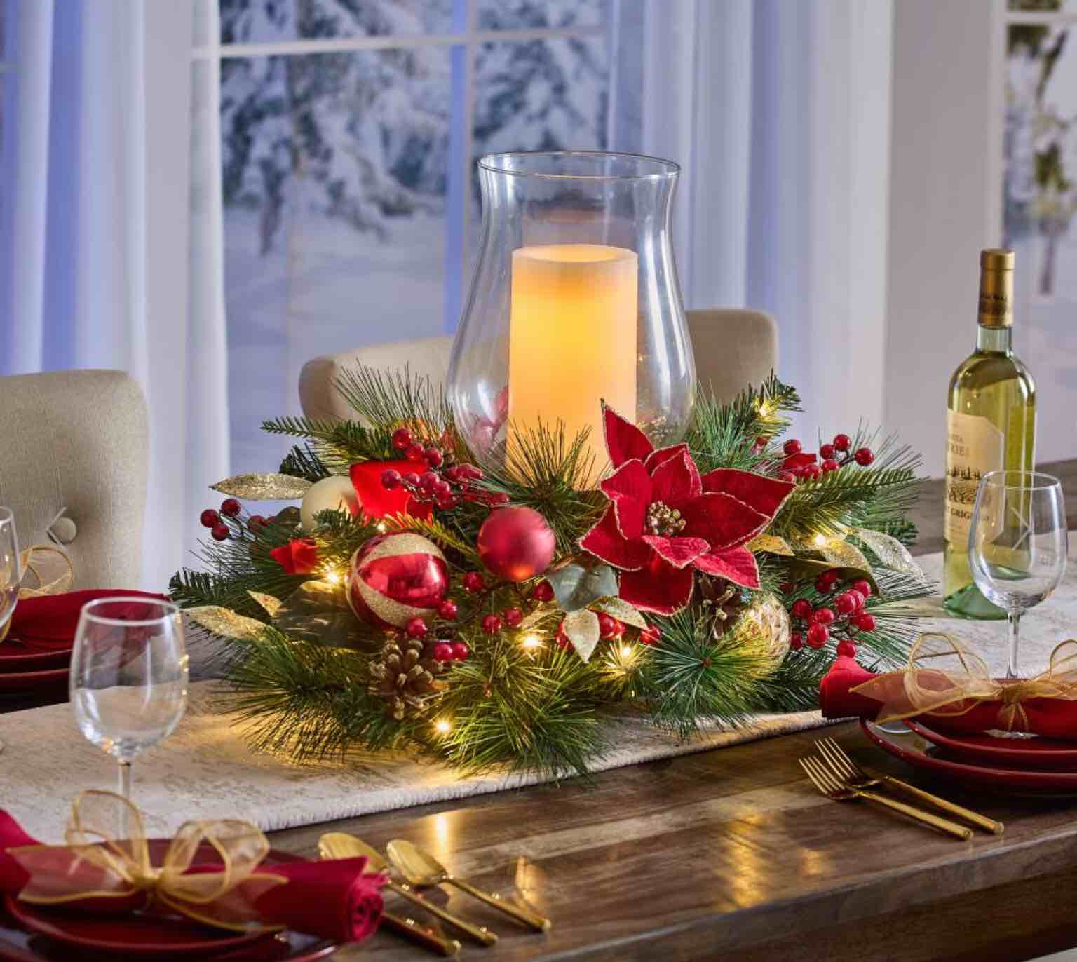 the prelit classic christmas centerpiece