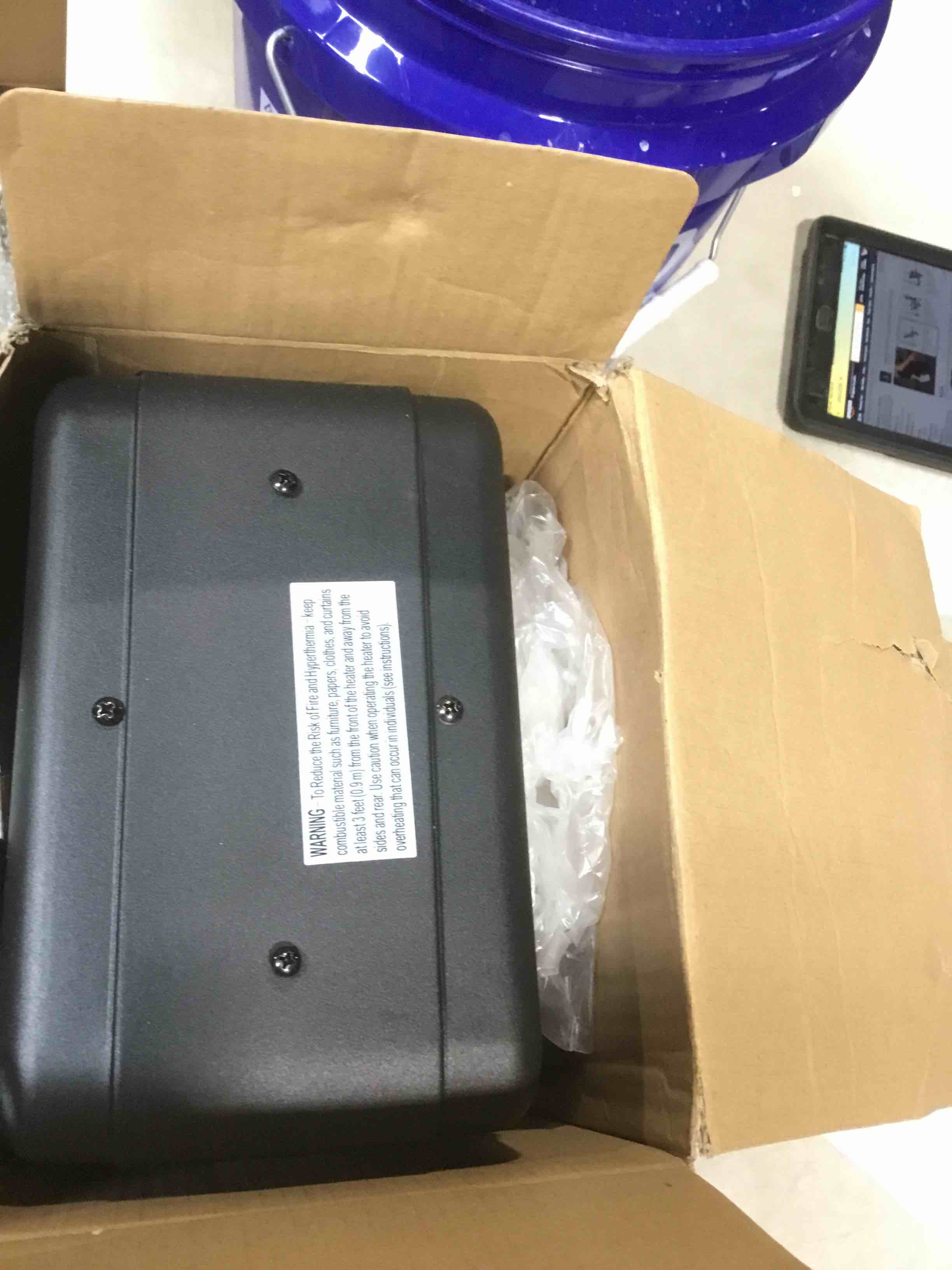 Comfort Zone Electric Portable Milkhouse Style Utility Space Heater with Adjustable Thermostat, Overheat Protection, and Safety Tip-Over Switch, Ideal for Garage or Greenhouse, 1,500W, CZ798BK